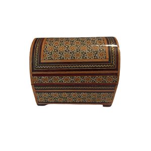 Handgefertigte Holz-Schmuckbox mit persischem Khatam-Design – Iblue