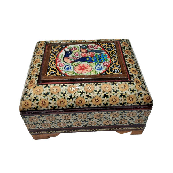 Handgefertigte Holz-Schmuckbox mit persischem Khatam-Design - Kabiri