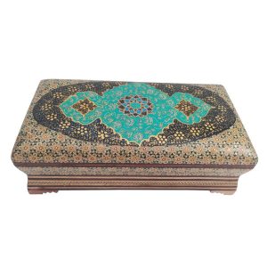 Handgefertigte Holz-Schmuckbox mit persischem Khatam-Design – Kamani