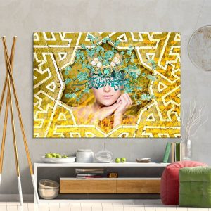 Persische Leinwandkunst – Gedrucktes Goldenes 320