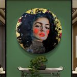 Persischer Holzposter-Druck - Persisches Mädchen Wandkunst