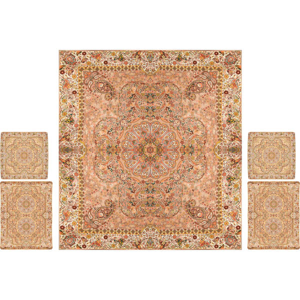 Persisches Bettüberwurf-Set – Orientalischer Stil, Doppelgröße mit Termeh-Stoff – Afshar