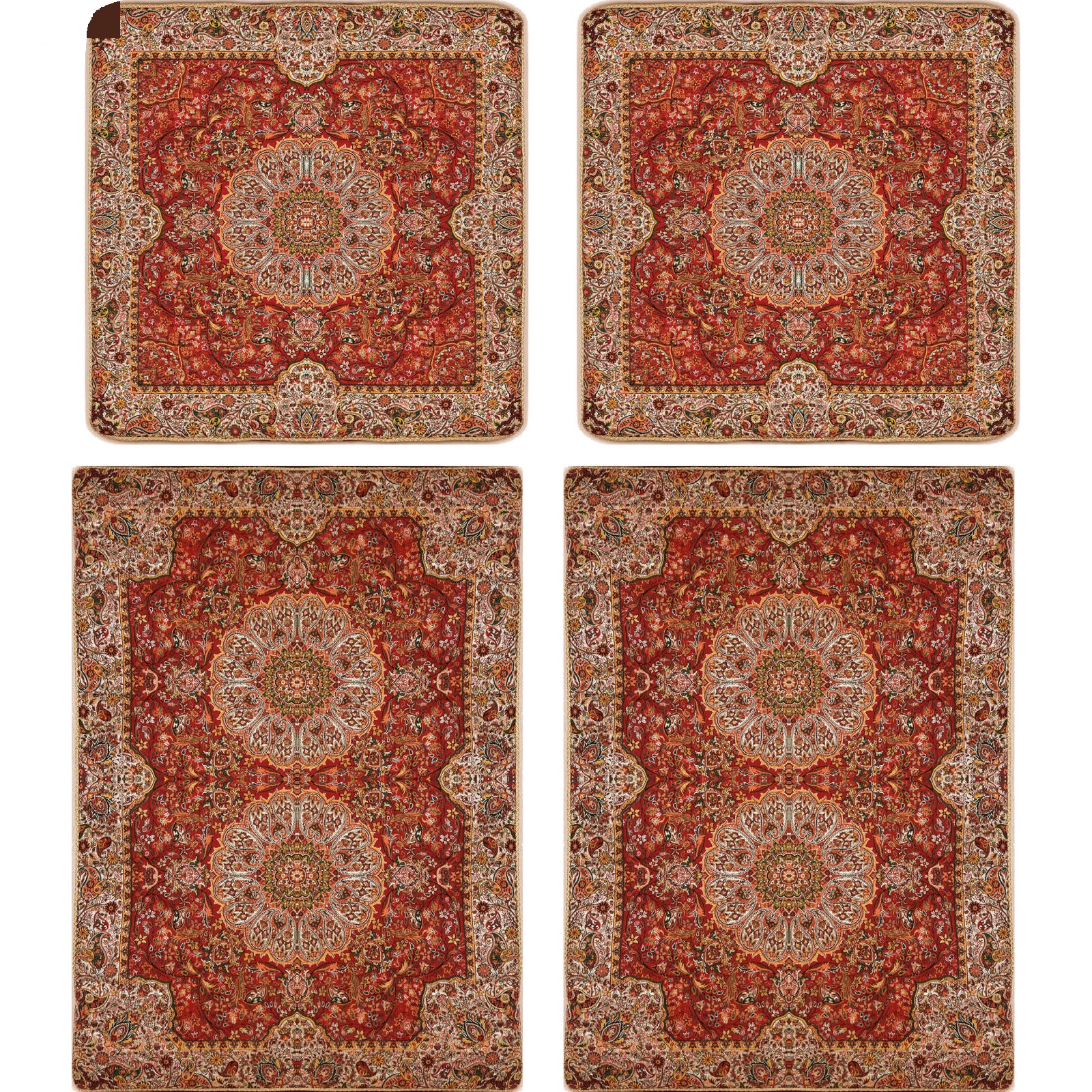 Persisches Bettüberwurf-Set – Orientalischer Stil, Doppelgröße mit Termeh-Stoff – Mahta