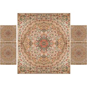 Persisches Bettüberwurf-Set – Orientalischer Stil, Doppelgröße mit Termeh-Stoff – Nima