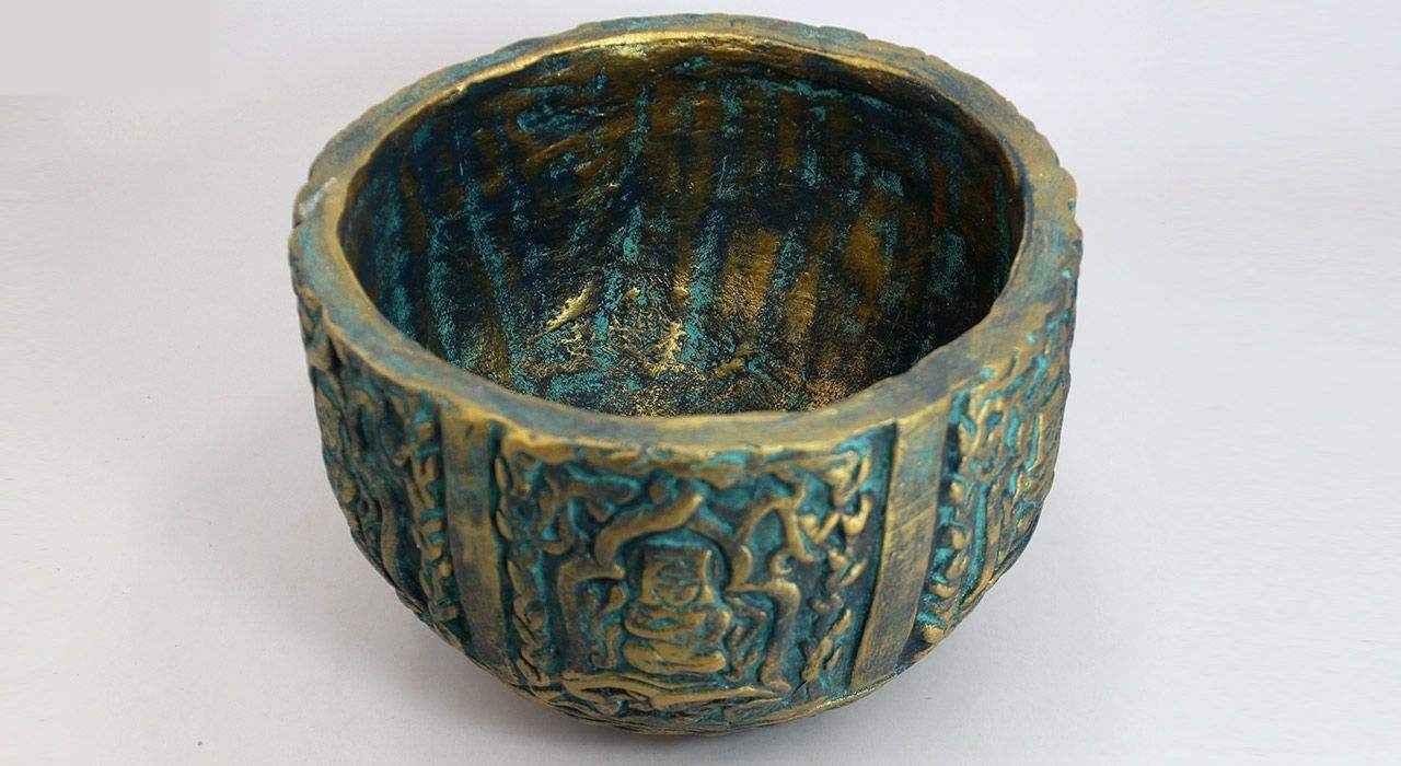 Handgefertigte Dekorative Töpferschale Modell Dastnegar