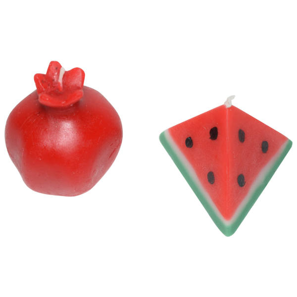 Granatapfelkerze – Kombiniert mit Wassermelone, Geeignet für Yalda
