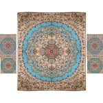 Persisches Bettüberwurf-Set – Orientalischer Stil, Doppelgröße mit Termeh-Stoff – Nina