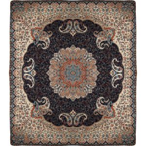 Persisches Bettüberwurf-Set – Orientalischer Stil, Doppelgröße mit Termeh-Stoff – Toranj