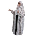 Islamischer Namaz Chador mit Ärmeln für Frauen, ideal für das Gebet – Weiß