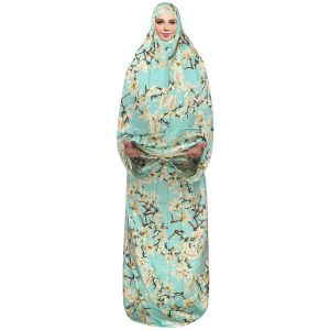 Islamischer Namaz Chador mit Ärmeln für Frauen, ideal für das Gebet – Weiß