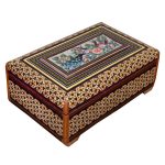Handgefertigte Holz-Schmuckbox mit persischem Khatam-Design – Ferdos