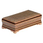 Handgefertigte Holz-Schmuckbox mit persischem Khatam-Design – Lux