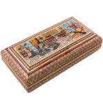 Handgefertigte Holz-Schmuckbox mit persischem Khatam-Design – Mahtan
