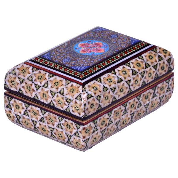 Handgefertigte Holz-Schmuckbox mit persischem Khatam-Design - Setareh
