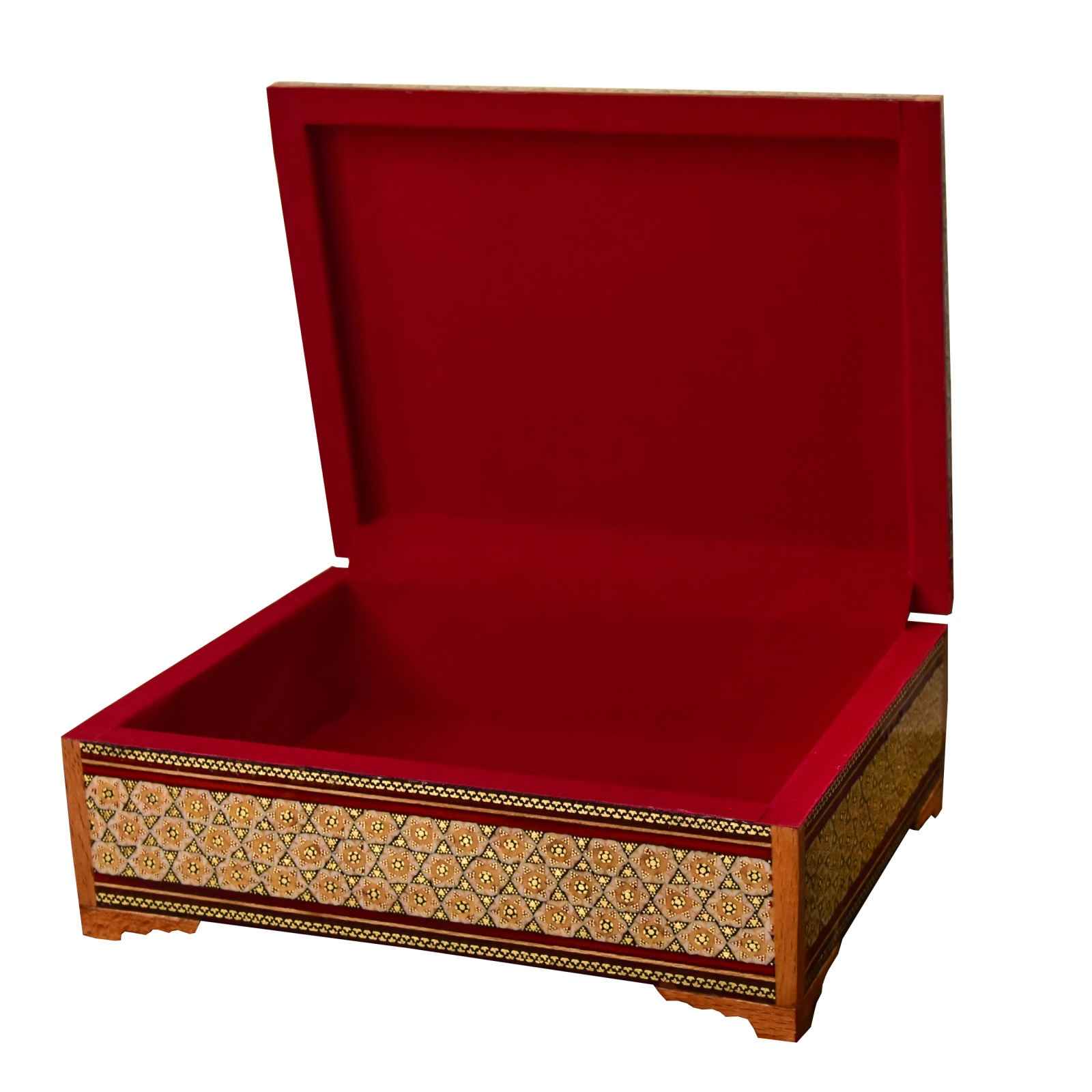 Handgefertigte Holz-Schmuckbox mit persischem Khatam-Design – Ahoura