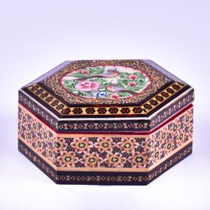 Handgefertigte Holz-Schmuckbox mit persischem Khatam-Design – Arad