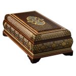 Handgefertigte Holz-Schmuckbox mit persischem Khatam-Design – Aras