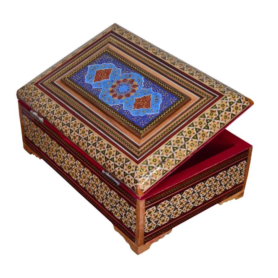 Handgefertigte Holz-Schmuckbox mit persischem Khatam-Design – Brilliant