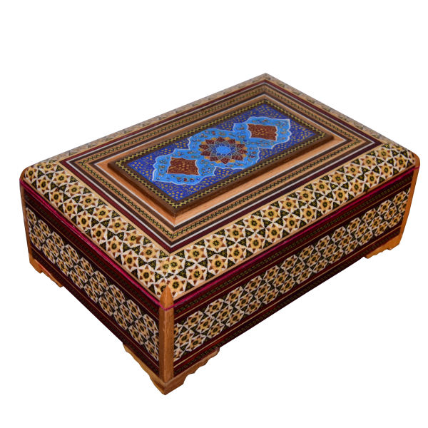 Handgefertigte Holz-Schmuckbox mit persischem Khatam-Design - Brilliant