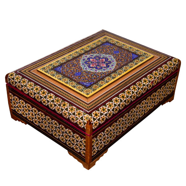Handgefertigte Holz-Schmuckbox mit persischem Khatam-Design - Brilliant II