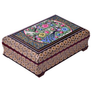 Handgefertigte Holz-Schmuckbox mit persischem Khatam-Design – Caren