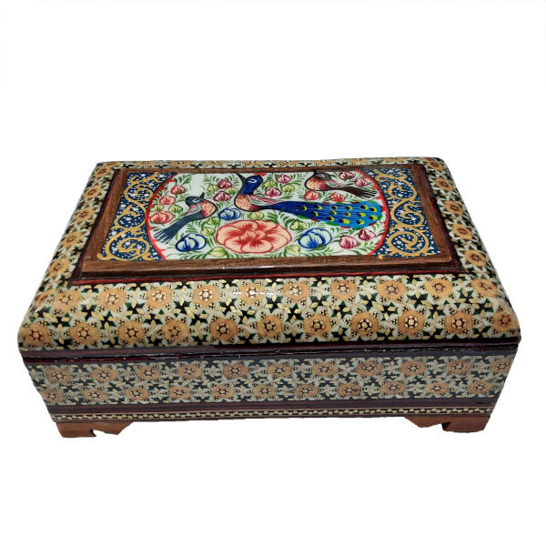 Handgefertigte Holz-Schmuckbox mit persischem Khatam-Design - Karimi