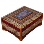 Handgefertigte Holz-Schmuckbox mit persischem Khatam-Design - Mahour