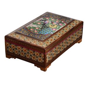 Handgefertigte Holz-Schmuckbox mit persischem Khatam-Design – Pardis