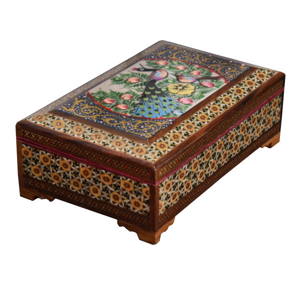 Handgefertigte Holz-Schmuckbox mit persischem Khatam-Design - Pardis
