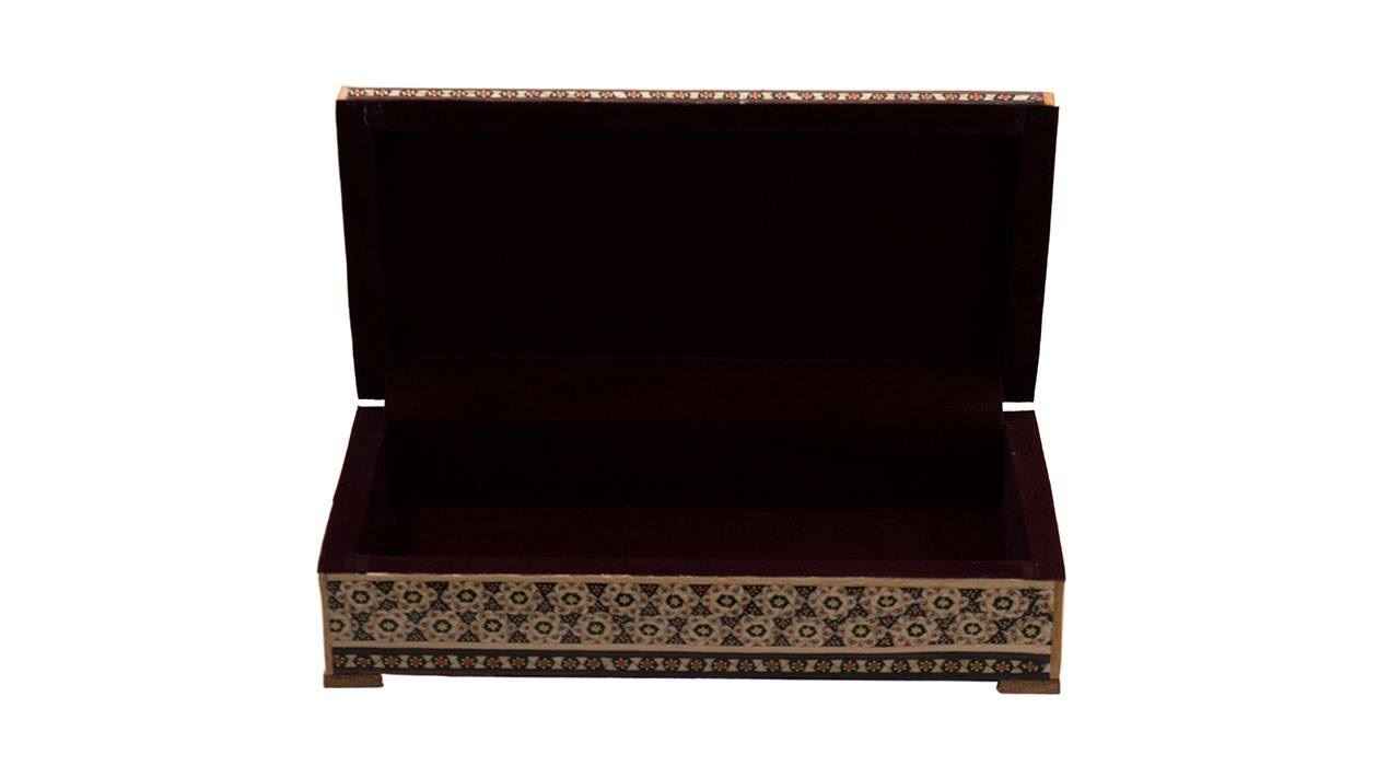 Handgefertigte Holz-Schmuckbox mit persischem Khatam-Design – Rasta