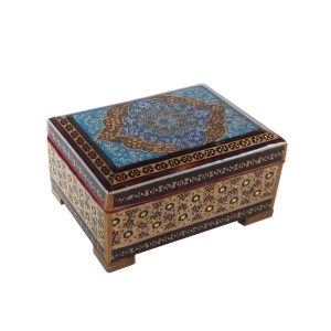 Handgefertigte Holz-Schmuckbox mit persischem Khatam-Design – Royal
