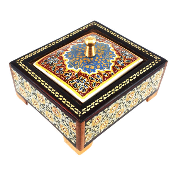 Handgefertigte Holz-Schmuckbox mit persischem Khatam-Design - Saeidara