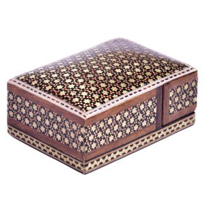 Handgefertigte Holz-Schmuckbox mit persischem Khatam-Design – Setareh