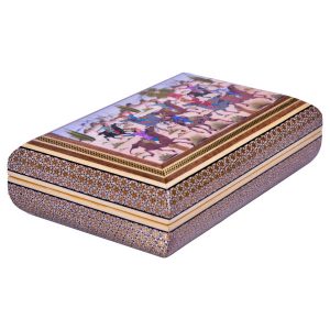 Handgefertigte Holz-Schmuckbox mit persischem Khatam-Design – Shekar