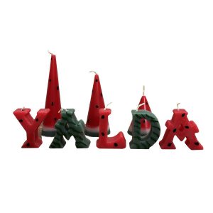 Rote Kerze – Lebendiger Akzent, Geeignet für Yalda Nacht (8x)