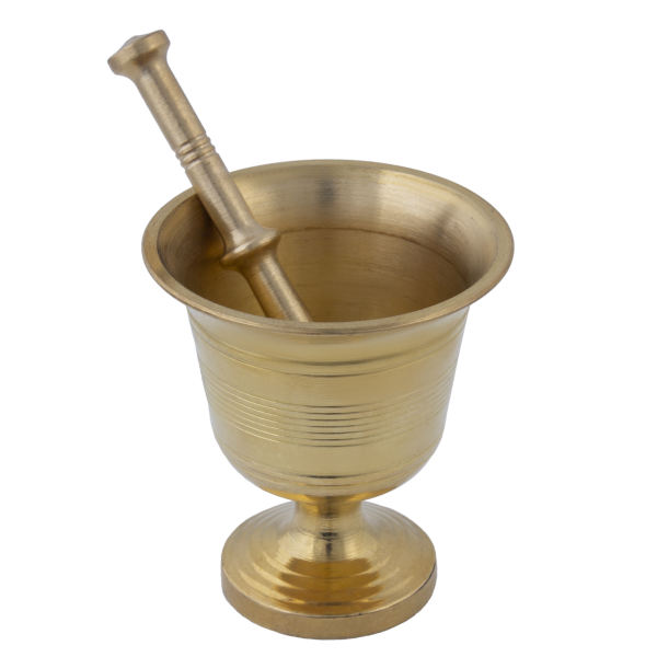 Messingmörser & Stößel Set im traditionellen persischen Stil Golzari