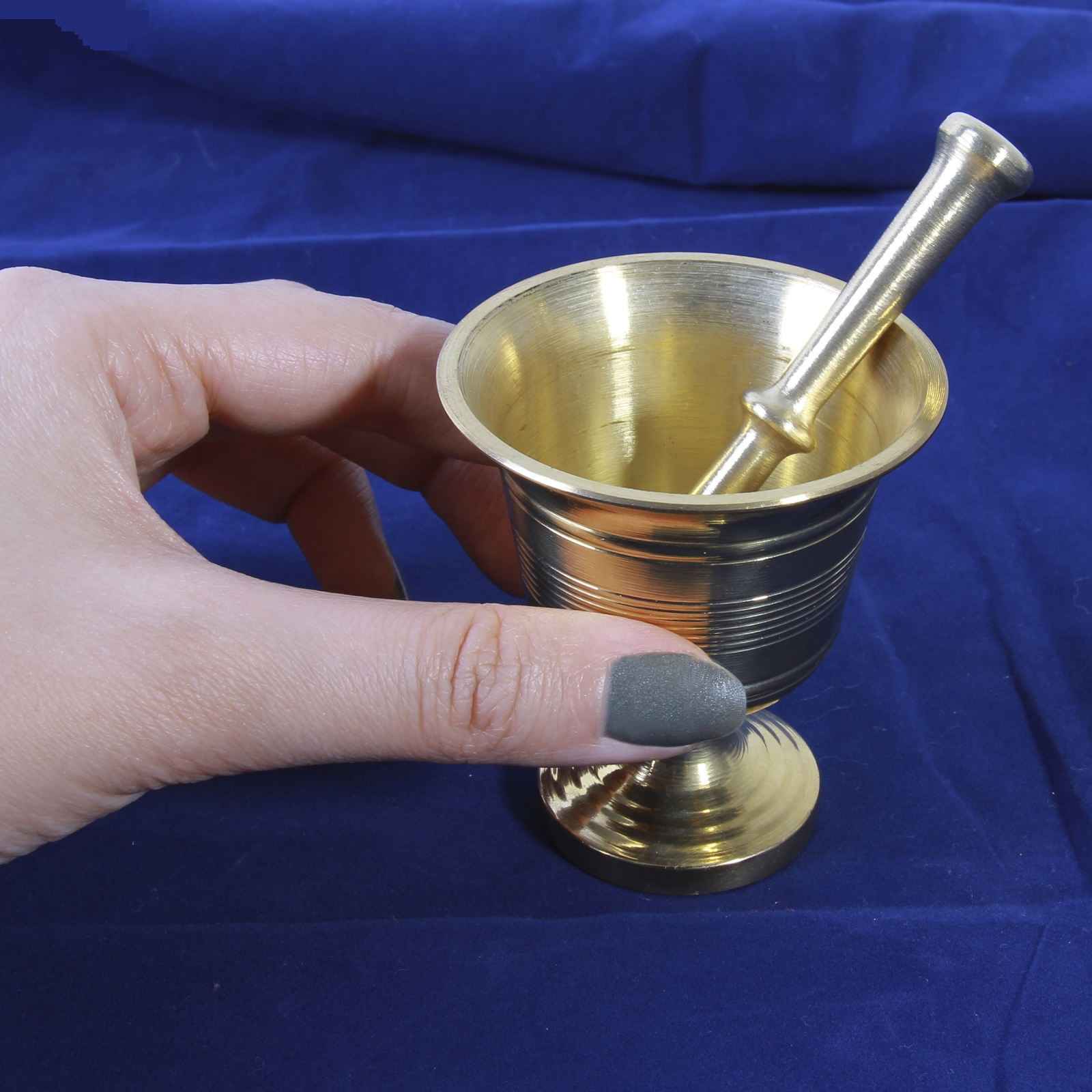 Messingmörser & Stößel Set im traditionellen persischen Stil Golzari