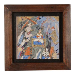 Dekorative persische gerahmte Fliese – Shahnameh-inspiriertes Muster: Dämonen