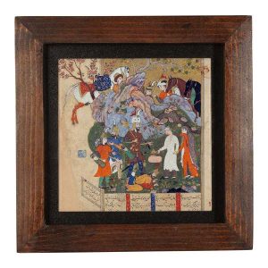 Dekorative persische gerahmte Fliese – Shahnameh-inspiriertes Muster: Tanin