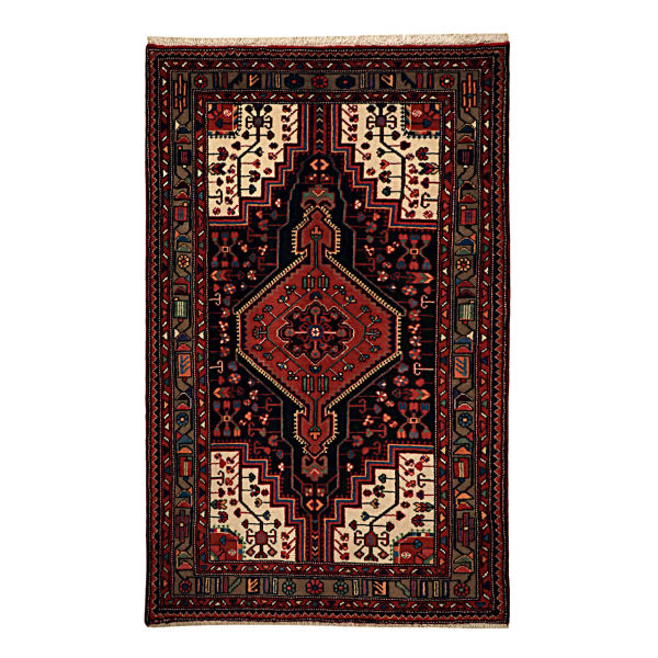 Persischer Teppich handgeknüpft in Beige Modell Javid