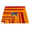 Persischer Gabbeh-Wollteppich handgewebt mit Tiermotiven Katze
