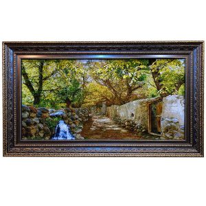 Handgeknüpfter persischer Bildteppich aus Tabriz, der Silva darstellt