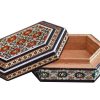 Handgefertigte Holz-Schmuckbox mit persischem Khatam-Design - Milan