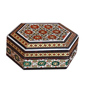 Handgefertigte Holz-Schmuckbox mit persischem Khatam-Design – Milan