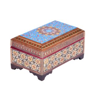 Handgefertigte Holz-Schmuckbox mit persischem Khatam-Design – Shabnam
