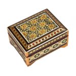 Handgefertigte Holz-Schmuckbox mit persischem Khatam-Design – Shayeste