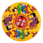 Dekorativer Keramikteller handgemalt Rajasthani XI