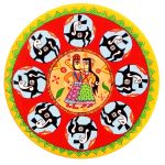 Dekorativer Keramikteller handgemalt Rajasthani II