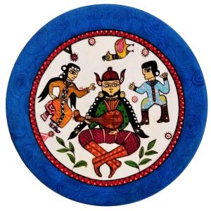 Dekorativer Keramikteller handgemalt Rajasthani IIII