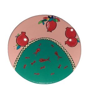 Dekorativer Keramikteller handgemalt Granatapfel II